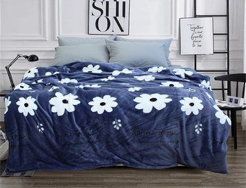 Фото Плед Wellsoft флісовий ТМ TAG Flowers Blue ALM1913 PledVL-121