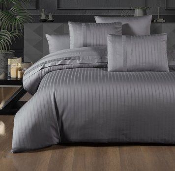 Фото Постельное белье First Choice Сатин Люкс 100% Хлопок Satin Stripe New Trend Quick Silver