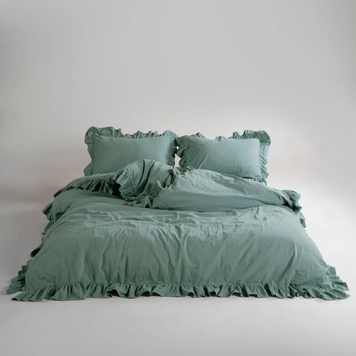 Фото Постільна білизна Limasso Stonewashed Exclusive Natural Green Варена Бавовна