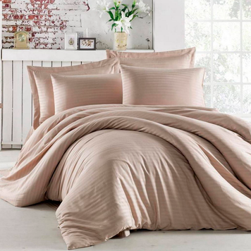 Фото Комплект постельного белья Charlotte Stripe Satin Cappuccino