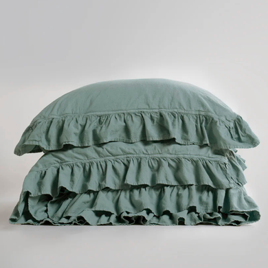 Фото Постільна білизна Limasso Stonewashed Exclusive Natural Green Варена Бавовна