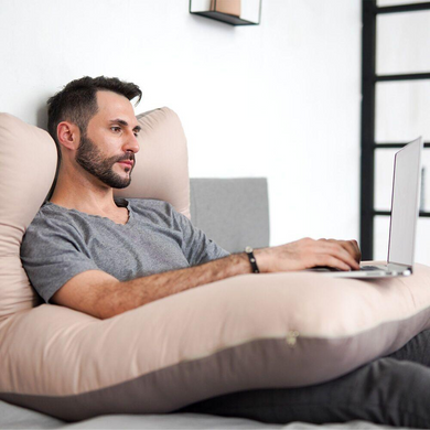 Фото Наволочка на подушку для вагітних Ideia Comfortable U-Shaped Бежево-шоколадний 8-35126*004