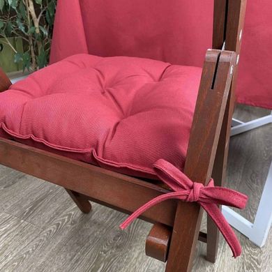 Фото Подушка декоративная для стула Прованс Однотонный Бордовый