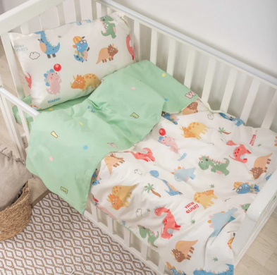 Фото Комплект белья в детскую кроватку Viluta Сатин Твил №639 простынь на резинке