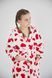 Фото №4 з 5 товару Дитячий махровий халат с каптуром Welsoft Red Hearts 1150
