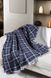 Фото №1 з 2 товару Великий бавовняний плед покривало First Choice Ruma Plaid Navy Blue 2085-08 m019148