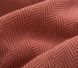 Фото №5 из 6 товара Хлопковый плед-покрывало с бахромой Strip Terracotta