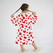 Фото №1 з 5 товару Дитячий махровий халат с каптуром Welsoft Red Hearts 1150