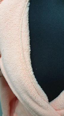 Фото Жіночий довгий теплий халат с каптуром Welsoft Zeron Персиковий