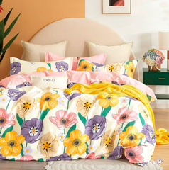 Фото Комплект постельного белья Isleep Сатин Твил № 11 Весенние Цветы