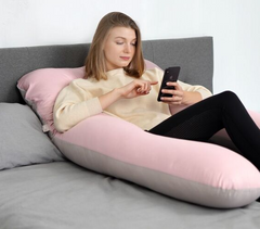 Фото Наволочка на подушку для беременных Ideia Comfortable U-Shaped Розово-серый