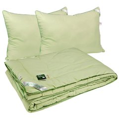 Фото Комплект бамбуковое одеяло и две подушки Салатовый Руно Микрофибра Деми