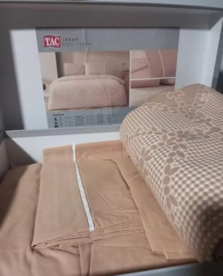 Фото Комплект постільної білизни з покривалом-піке TAC Jakar Delissa Somon простирадло на резинці p-60325414