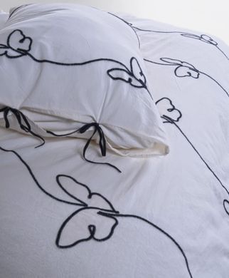 Фото Постельное белье Limasso Stonewashed Вареный Хлопок Butterfly Snow White