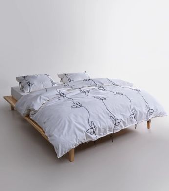 Фото Постельное белье Limasso Stonewashed Вареный Хлопок Butterfly Snow White
