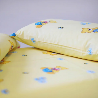 Фото Комплект постельного белья в детскую кроватку Viluta Ранфорс №6112 Желтый