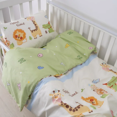Фото Комплект белья в детскую кроватку Viluta Сатин Твил № 689 простынь на резинке