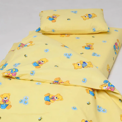 Фото Комплект постельного белья в детскую кроватку Viluta Ранфорс №6112 Желтый