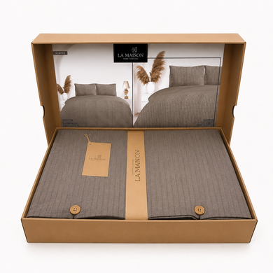 Фото Комплект постільної білизни з мусліну La Maison Muslin Tencel Kortez Brown 100% Бавовна