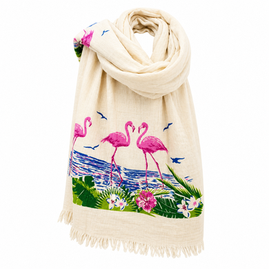 Фото Пляжный муслиновый пештемаль 100% Хлопок Aurelia Muslin Flamingo