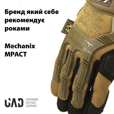 Фото Тактические сенсорные перчатки UAD M-PACT Mechanix Койот