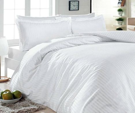 Фото Комплект постельного бельяTAG Satin Stripe Luxury Белый