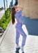 Фото №1 з 5 товару Жіночий костюм з футболкою та джогерами прогулянковий Синій 609