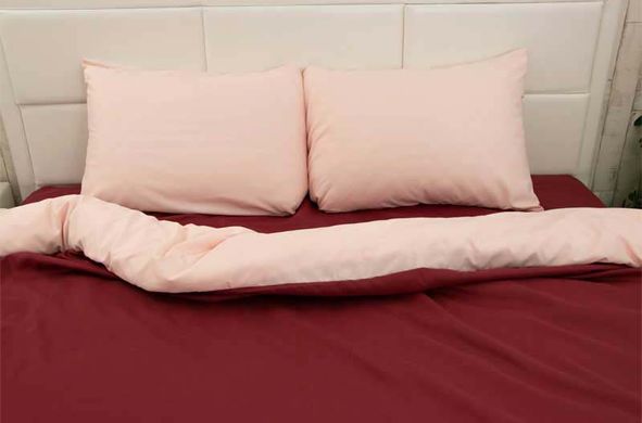 Фото Комплект постільної білизни Руно Bordo Мікрофайбер Бордово-рожевий