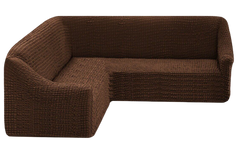 Фото Чехол для углового дивана без юбки Turkey № 1 Шоколад