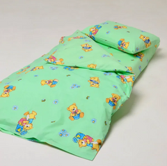 Фото Комплект постільної білизни в дитяче ліжечко Viluta Ранфорс №6112 Зелений