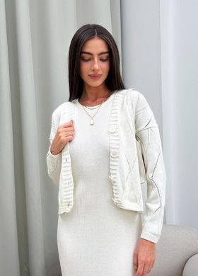 Фото Жіночий в&rsquo;язаний кардиган Grace Молочний 035647 035648