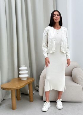 Фото Жіночий в&rsquo;язаний кардиган Grace Молочний 035647 035648