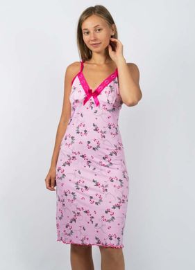 Фото Женская вискозная сорочка с кружевом Lady Lingerie 6225 Розовая