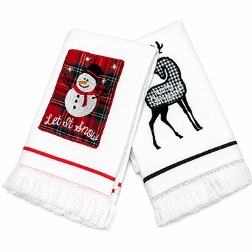 Фото Набір кухонних рушників ТМ Tag 100% бавовна Різдвяний настрій 2 шт. НГ №5 KN(50*70)-070