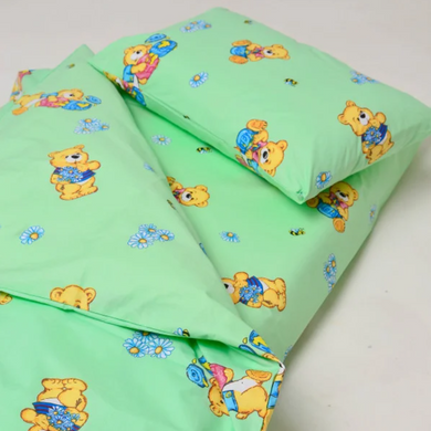 Фото Комплект постельного белья в детскую кроватку Viluta Ранфорс №6112 Зеленый
