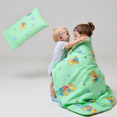 Фото Комплект постельного белья в детскую кроватку Viluta Ранфорс №6112 Зеленый