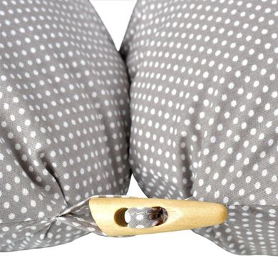 Фото Подушка для вагітних та годування Papaella Горошок Сірий
