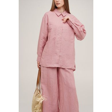 Фото Жіночі брюки лляні SoundSleep Linen Рожеві