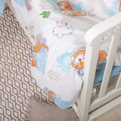 Фото Комплект белья в детскую кроватку Viluta Сатин Твил №637 простынь на резинке