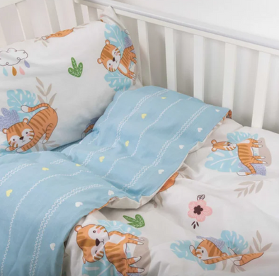 Фото Комплект белья в детскую кроватку Viluta Сатин Твил №637 простынь на резинке