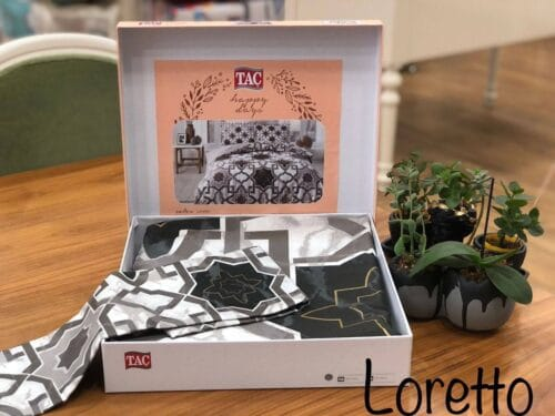 Фото Комплект постільної білизни TAC 100% Бавовна Сатин Loretto Coffee Кавовий р-60264689