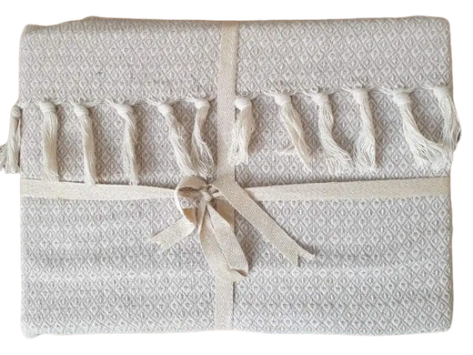Фото Покривало-пештемаль піке TAC Бежеве з білим