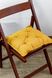 Фото №2 з 3 товару Подушка декоративна для стільця однотонна Прованс Охра