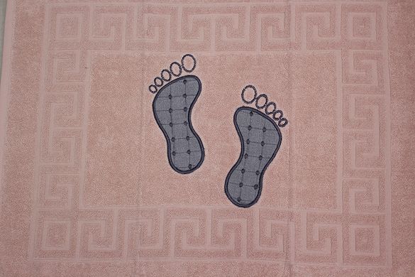 Фото Рушник-килимок для ніг махровий 100% Бавовна 650 г Пудра Ніжки