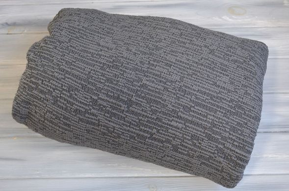 Фото Жаккардовый чехол для углового дивана Без Юбки Rain Тёмно Серый