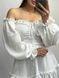 Фото №5 з 11 товару Муслінова біла сукня з довгим рукавом V.Velika 121/23 білий