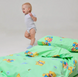 Фото №4 з 5 товару Комплект постільної білизни в дитяче ліжечко Viluta Ранфорс №6112 Зелений