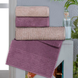 Фото №1 з 3 товару Набір з 4-х махрових рушників Altinbasak Lisa Beige Purple 100% Бавовна m018709 m018710  lisa 2