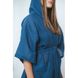 Фото №5 з 7 товару Жіночий халат 100% Бавовна тонка махра Buldans Bianca Indigo Синій