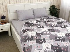 Фото Комплект постельного белья Руно 100% Хлопок Бязь Grey Cat Серый